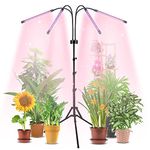 Grow Lights for Indoor Plants,80LEDs Grow Lights Full Spectrum with Stand,3 Lighting Modes Plant Light with 4 Heads,Grow Light for Seedlings and Succulents