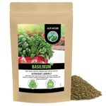 Basil grated (40g, 1.4oz), basil gently dried, 100% pure and natural for the preparation of spice mixtures