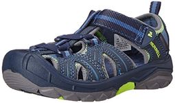 Merrell Hydro Water Sandal (Toddler/Little Kid/Big Kid), Navy/Green,4 M US Big Kid