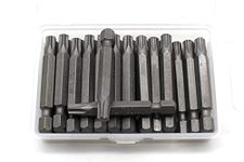 TEMO 25 pc T30 Torx 6 Point Impact Ready 2 Inch (50 mm) Length Screwdriver Insert Bits Hex Shank with Quick Release Slot