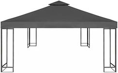 Tidyard Outdoor Gazebo Tent Water-Proof Gazebo Cover Canopy Party Marquee Shade Canopy 310 g/m² Dark Grey 3 x 3 m