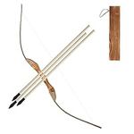 Toparchery Wooden Bow and Arrow Set for Youth Beginners Long Bow Archery Set Kit Practice Bow 100cm