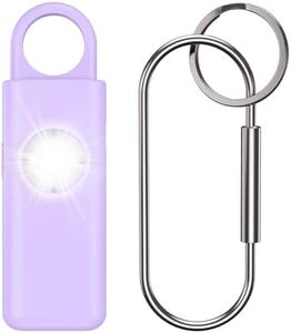 AMIR Personal Alarm Keychain for Women Safety - Loud 130 dB Siren with Strobe Light and Carabiner - Helps Women, Children, Men, Seniors, Elderly Emergency Call (Purple)