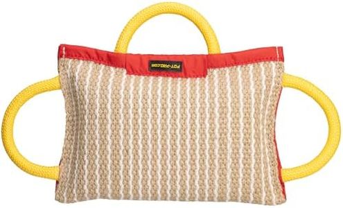 Viper Bite Pillow with 3 Handles – Interactive Dog Toy & Durable Training Tool for Strong Bite & Drive Development | Jute, Leather, French Linen, Extra Strong Jute or Replaceable Cover