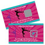 Big Dot of Happiness Tumble, Flip & Twirl - Gymnastics - Birthday Party or Gymnast Party Game Scratch Off Cards - 22 Count