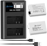 Artman Upgraded LP-E8 Battery and USB LCD Dual Charger Kit for Canon EOS Rebel T2i T3i T4i T5i, EOS Kiss X4 X5 X6 X7i, EOS 550D 600D 650D 700D, LC-E8E Digital Camera (2-Pack, 1800mAh)