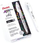 Pentel Milky Pop Stick Pastel Gel Pen, 0.8mm Medium Point, White, Box of 12