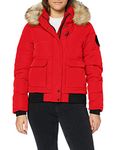 Superdry Women's Everest Bomber Jacket, High Risk Red, M (Size:12)