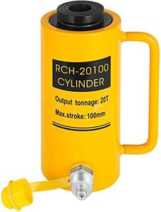 Mophorn 20T 4Inch Hydraulic Cylinder Jack Hollow Single Acting Hydraulic Ram Cylinder 100mm Hydraulic Lifting Cylinders (20T 4Inch Hollow)
