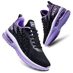 JARLIF Air Running Tennis Shoes for Women Comfortable Walking Shoes Women Sport Gym Sneakers (Size8/Purple)