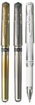 Uni Ball Assorted Colour Pack Signo Pen Broad Metallic Gel Ink Rollerball Metal 1mm Tip Nib 0.65mm Line Width with Rubber Grip UM-153 1 of Each Colour - Gold Silver White - 3 Pens)