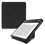 kwmobile Origami Case Compatible with Kobo Libra H2O - Slim Fabric Cover - Dark Grey