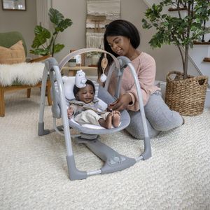 Ingenuity Deluxe Baby Swing – Portable Swing n Go, Compact Design
