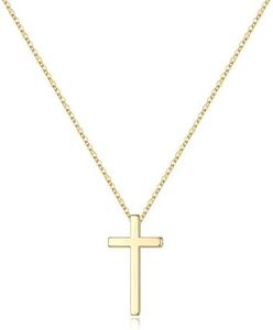 M MOOHAM Cross Pendant Necklace for Women Girls, Dainty Gold Small Tiny Cross Necklace for Women Girls, Easter Religious Christian Confirmation Baptism Gifts for Teenage Girl Jewelry