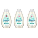 Johnson's CottonTouch Newborn Baby Wash & Shampoo with No More Tears, Sulfate-, Paraben- Free for Sensitive Skin, Made with Real Cotton, Gently Washes Away Dirt & Germs, 13.6 fl. oz, Pack of 3