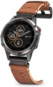 Perforated Leather Band for Garmin Fenix Tactix QuickFit 26mm
