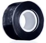 YoiYee Self-Fusing Silicone Rubber Tape - 3m x 25mm, Black - Waterproof, Ideal for Plumbing Repairs, Electrical Insulation, Leak Sealing & Hose Repair