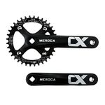 SURIEEN 36T Crankset, Mountain Bike 170mm Single Speed Crankset 36T MTB Crank Arm Set with 104 BCD 36T Chainring