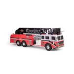 Mighty Fleet Titan Firetruck - 29" Realistic Toy Firetruck W/Lights, Sound & Working Ladder for Kids - 2 AA Batteries Incl