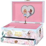 Musical Fairy Jewelry Box for Girls - Kids Music Box with Spinning Fairy and Mirror, Princess Gifts for Little Girls, Jewelry Boxes, Childrens Birthday Gift - Ages 3-10, Pink