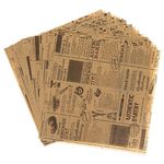 DOITOOL 50Sheets Deli Paper with Newsprint, Newspaper Theme Sandwich Wrapping Papers, Grease Resistant Food Wrap Paper for Home, Kitchen, Wrap Bread, Burger and Sandwich, 10 x 10 Inch