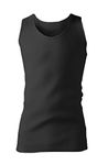 HEAT HOLDERS - Mens Winter Warm Cotton Thermal Underwear Sleeveless Vest (X-Large (44-46" Chest), Charcoal)