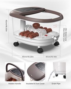 RENPHO Foot Spa Massager – Heated Soak, Brown