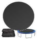 Trampoline Replacement Mat with V-Rings, Accessories Round Jumping Mat, Water-Resistant UV-Resistant Mat (12ft 72 Buckles)