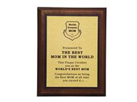 aahs!! Engraving Worlds Greatest Plaques (The Best Mom in The World, Gold)