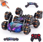 NEXBOX Cool 8 Wheels Hand Controlled RC Stunt Car Toys, Xmas Gifts and Birthday Presents for Kids, Gesture Sensing Remote Control Cars for Boys Age 6 7 8-10 11 12 Year Old