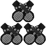 EXPAWLORER 3 Pairs Anti-Slip Dog Socks - Double Side Large Coverage Non-Slip Paw Protector,for Small Medium Large Puppy