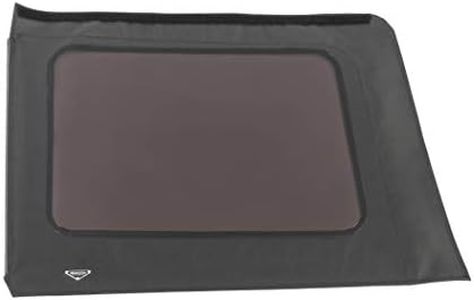 MasterTop Soft Top Replacement Quarter Window, Driver Side - Fits Jeep Wrangler JK 2007-2018 - Compatible with Mopar Factory Soft Tops (Fits 07-18 4-Door, Black Diamond)