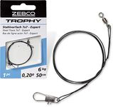 Zebco Quality Trophy Steel Leader 7 x 7 Expert Safe Leader Material Fishing Accessories with Fishing Hooks Pike Fishing Various 12 kg