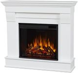 Real Flame Chateau 41” Electric Fireplace with Mantel for Living Room or Bedroom, Replaceable Fireplace Insert Heater, Realistic Log and Flame Effect, Remote Control, Timer