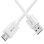 ELOVE Micro USB Cable (V8 Cable) with High Speed, 4.9Ft (1.5 Meter), Fast Sync & Charging Cord for for Samsung Micromax LG Motorola Nokia Redmi Lenovo Vivo Oppo and All Android Smartphones - White