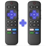2 Pack for Roku TV Remote, Compatible with TCL/Hisense/Philips/Sharp/Onn/Element Roku Smart TVs