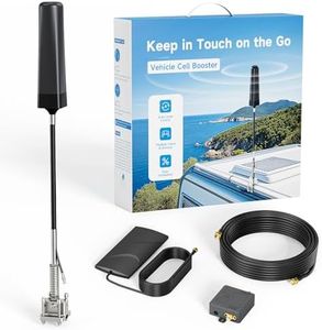 Cell Phone Booster for Truck, RV, SUVs & Off Road Vehicles | All-in-One Booster with Built-in Outdoor Antenna | Zero Signal Loss, 360° Tower Reception | All U.S. Carriers | FCC Approved