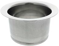 Essential Values Kitchen Extended Sink Flange, Deep Polished Stainless Steel Flange for Insinkerator Garbage Disposals and Other Disposers That Use A 3 Bolt Mount and A Thicker Sink