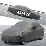 Kayme Premium 6 Layers Car Cover for Amaze Dustproof, Waterproof & UV Protection | All Weather Outdoor Full Body Cover | Sun, Rain, Dust, Snow & UV Resistant (Grey, Amaze)