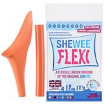 SHEWEE Flexi – The Original Female Urinal – Made in the UK – Reusable, Flexible & Portable Urination Device. Festival, Camping, Car, Hiking Essentials for Women. Stand to Pee Funnel – Pumpkin