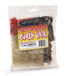 Hygloss 16-Ounces Fake Curly Hair - Great for Doll Making Supplies, Dolls Hair and All Types of Arts and Crafts - Easy to Apply – 4 Assorted Colors - Brown, Blonde, Red, Black - 4 oz. Each