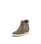 SOREL Women's Out N About Slip-On Wedge Boot - Stone Green, Bleached Ceramic - 5