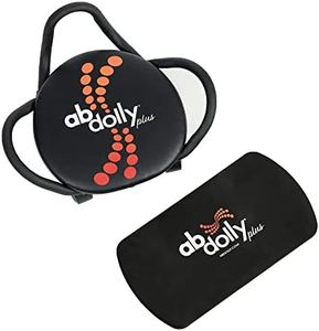 AB Dolly Plus Core Abdominal Training Stimulator System Portable Home Gym Ab Muscle Workout Equipment Trainer Machine for All Fitness Levels, Black