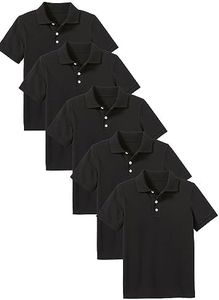 Galaxy by Harvic School Uniform for Boys | Polo Tshirts | Dress | Shirts | Kids Clothes | Boy Shirt | Pack of 5 | Black | Size 20
