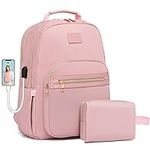 bagswan Pink Laptop Backpack for Wo