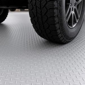 KRAOK Containment Mat, Garage Floor Mat 7.5x17ft, Stops Winter Salt Damage & Mess, 2mm Thickest PVC, Heavy Duty Waterproof Shield for Concrete, Easy Clean Cover for SUV, Truck, Car - Gray