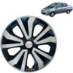 PRIGAN Wheel Cover for Honda CITYZX 14 Inch Black Silver Wheel Cap (Available in 12,13,14,15 Inch) (Set of 4 Pcs) (Press Fitting) Model- TGO-T1-DC-14