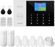 XNY 2G and WiFi Wireless Home Alarm System, 12-Piece-Kit DIY Burglar Alarm System for Home Security with App Control, Door Window Sensor, Motion Detector,Work with Google Assistant and Alexa