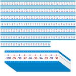 Number Line Bulletin Board Set, -100 to 100 Blue Number Line Classroom Decoration Bulletin Board Border School Wall Door Math Class Decoration Supplies for Classroom, Teacher Office, Kids Room