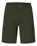 Rdruko Men's Outdoor Hiking Shorts Lightweight Fishing Work Golf Shorts 6 Pockets(Green, CA 36)